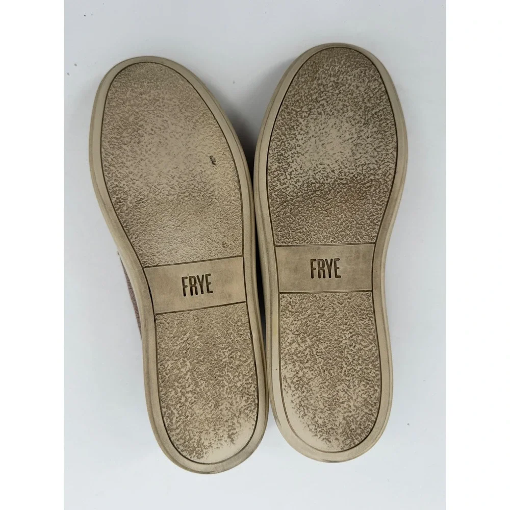 Frye Ivy Slip On Shoes Womens 6M‎ Tan Distressed Leather Sneakers